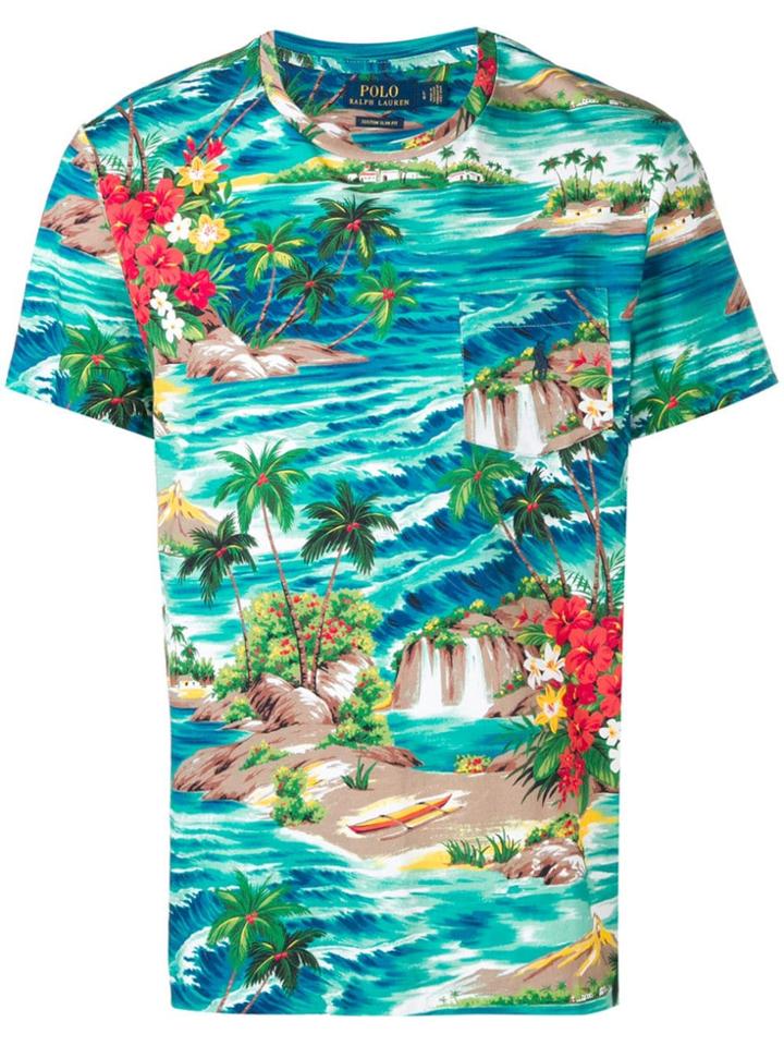 Polo Ralph Lauren Tropical Island T-shirt - Blue