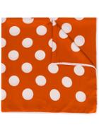 Holland & Holland Dotted Silk Scarf - Orange
