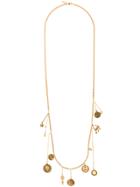Chloé Coin Charm Strand Necklace - Metallic
