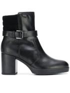 Geox Buckled Ankle Boots - Black