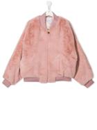 Chiara Ferragni Kids Teen Winking Eye Bomber Jacket - Pink