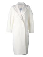 Max Mara Nolana Coat, Women's, Size: 36, White, Angora/virgin Wool