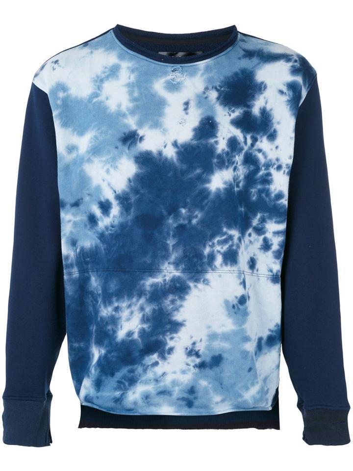 Longjourney - Tie Dye Sweatshirt - Men - Cotton - Xl, Blue, Cotton