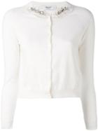 Blugirl - Embellished Cardigan - Women - Cotton - 40, White, Cotton