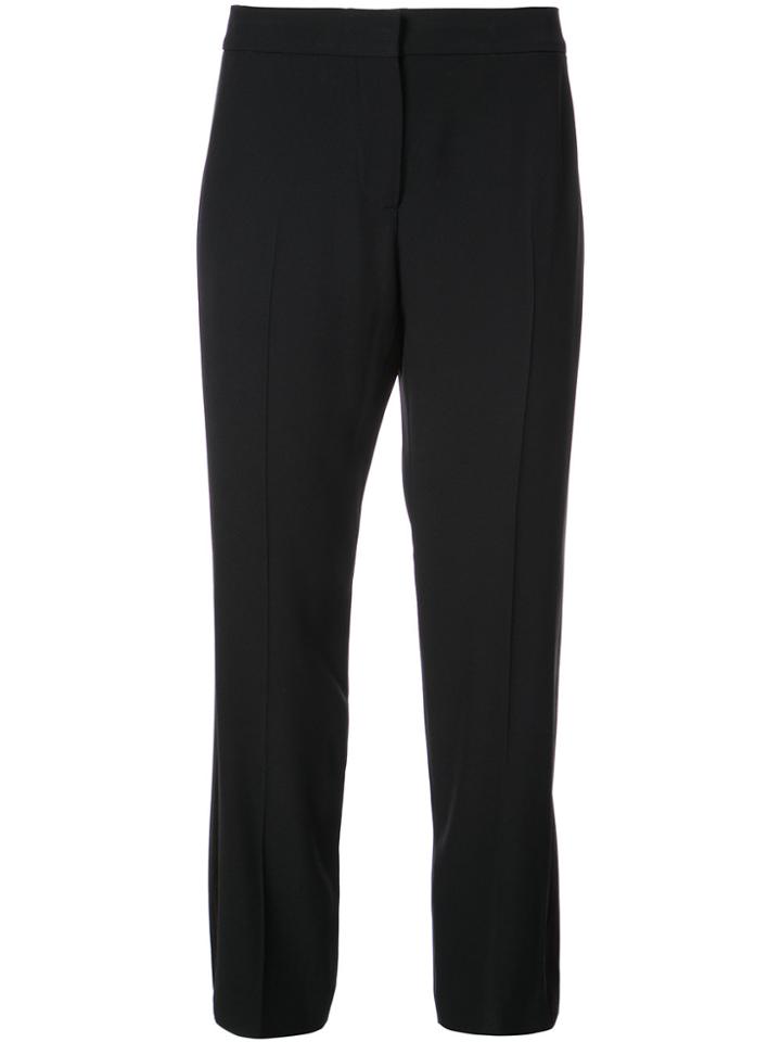 Alexander Mcqueen Tapered Cropped Trousers - Black
