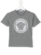 Young Versace Medusa Logo Print T-shirt, Boy's, Size: 6 Yrs, Grey