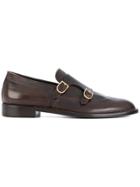 Edhen Milano Buckle Detailed Loafers - Brown