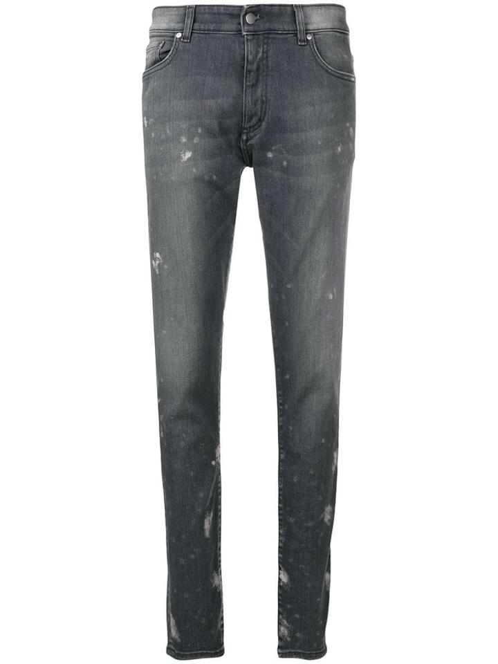 Represent Mid-rise Paint Splatter Jeans - Grey