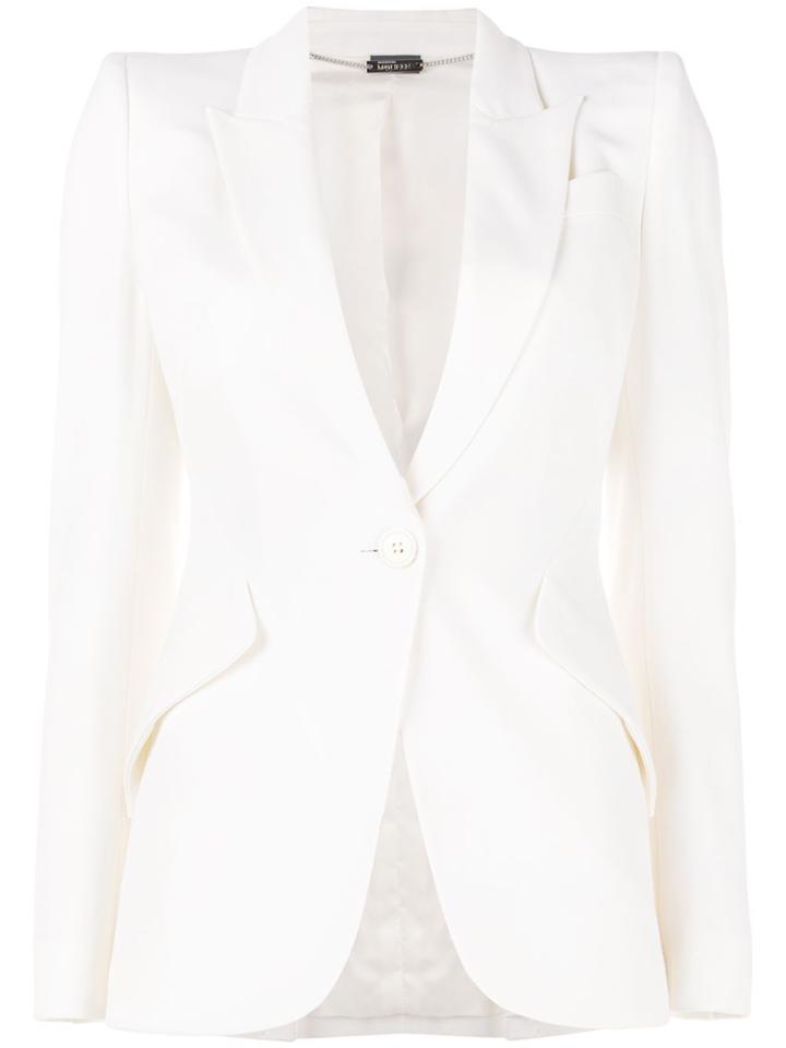 Alexander Mcqueen Fitted Button Blazer - White