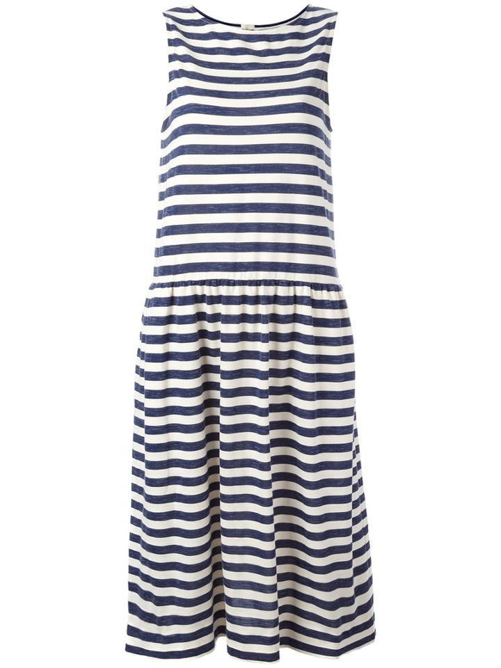 Chinti And Parker Breton Stripe Dress, Women's, Size: Large, Blue, Cotton