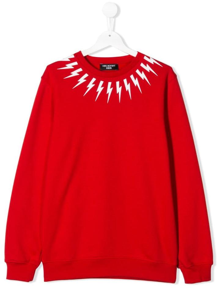 Neil Barrett Kids Thunder Bolt Sweatshirt - Red