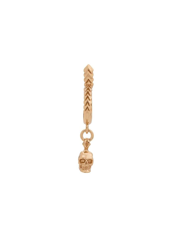 Emanuele Bicocchi Skull Charm Hoop Earring - Gold