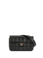 Chanel Pre-owned Choco Bar Waist Bum Bag - Black