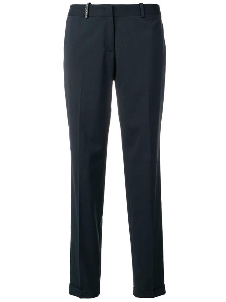 Fabiana Filippi High Waisted Pleated Trousers - Blue