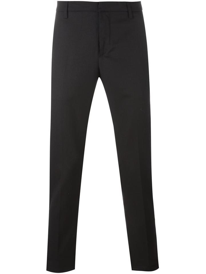 Dondup Chino Trousers, Men's, Size: 31, Black, Cotton/spandex/elastane/virgin Wool