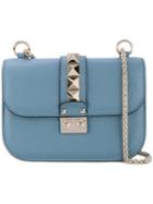 Valentino - Valentino Garavani Glam Lock Shoulder Bag - Women - Leather - One Size, Blue, Leather