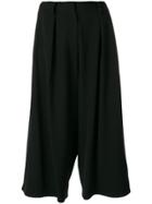 Dusan Loose Fit Cropped Trousers - Black