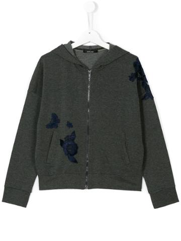 Monnalisa Chic Teen Hooded Tracksuit Top - Grey