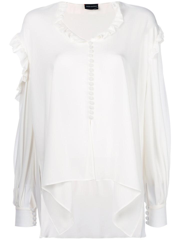Magda Butrym Cut-detail Flared Blouse - White
