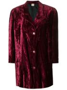 Krizia Vintage 1970's Velvety Coat - Pink
