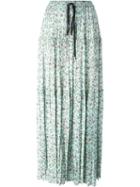 Chloé Floral Print Maxi Skirt, Women's, Size: 36, Green, Viscose/silk