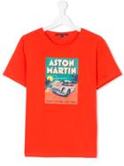 Aston Martin Kids Teen Car Poster Print T-shirt - Yellow & Orange