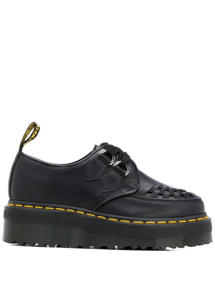 Dr. Martens Woven Detailed Platform Shoes - Black
