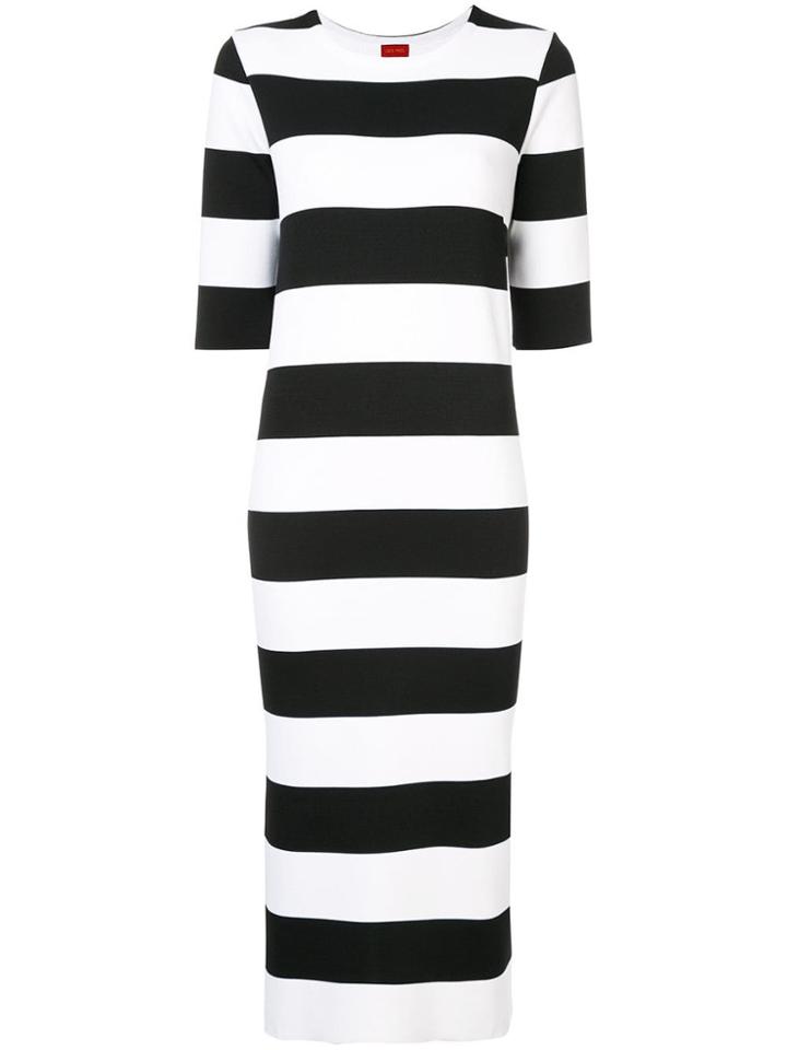 Des Prés Striped Midi Dress - White