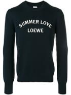 Loewe Summer Love Logo Sweater - Blue