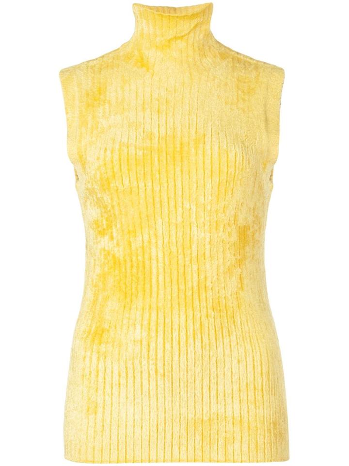 Sies Marjan Saya Ribbed Sleeveless Turtleneck Top - Yellow