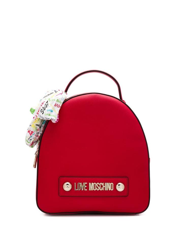 Love Moschino Round Backpack - Red