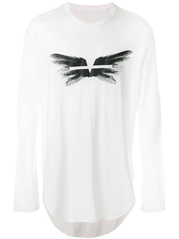 Julius Wings Print Longsleeved T-shirt - White