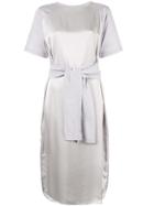 Nina Ricci Tie Waist T-shirt Dress - Grey