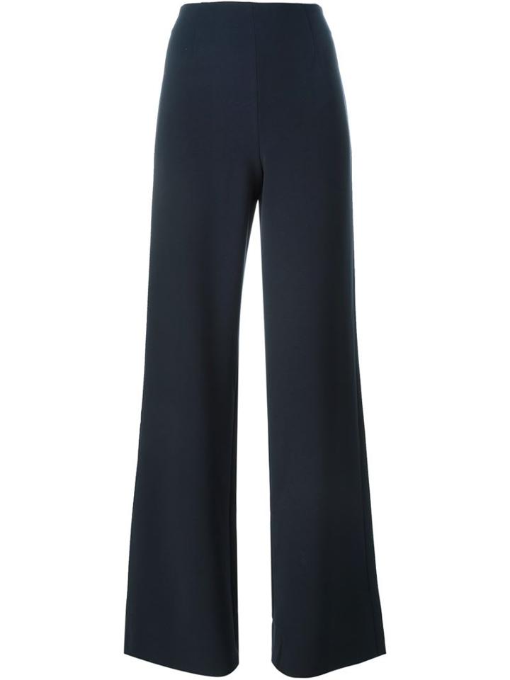 T By Alexander Wang Wide Leg Trousers, Women's, Size: 6, Blue, Polyester/polyurethane