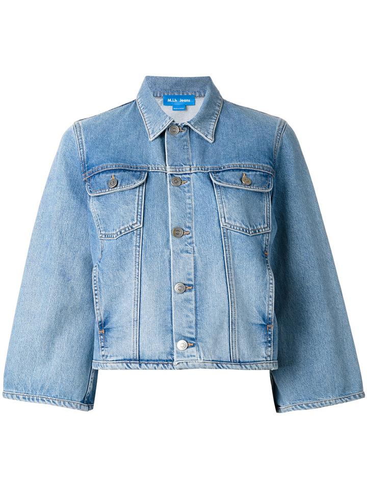 Mih Jeans Classic Denim Jacket, Women's, Size: Large, Blue, Cotton
