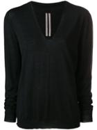 Rick Owens Loose V-neck Jumper - Black