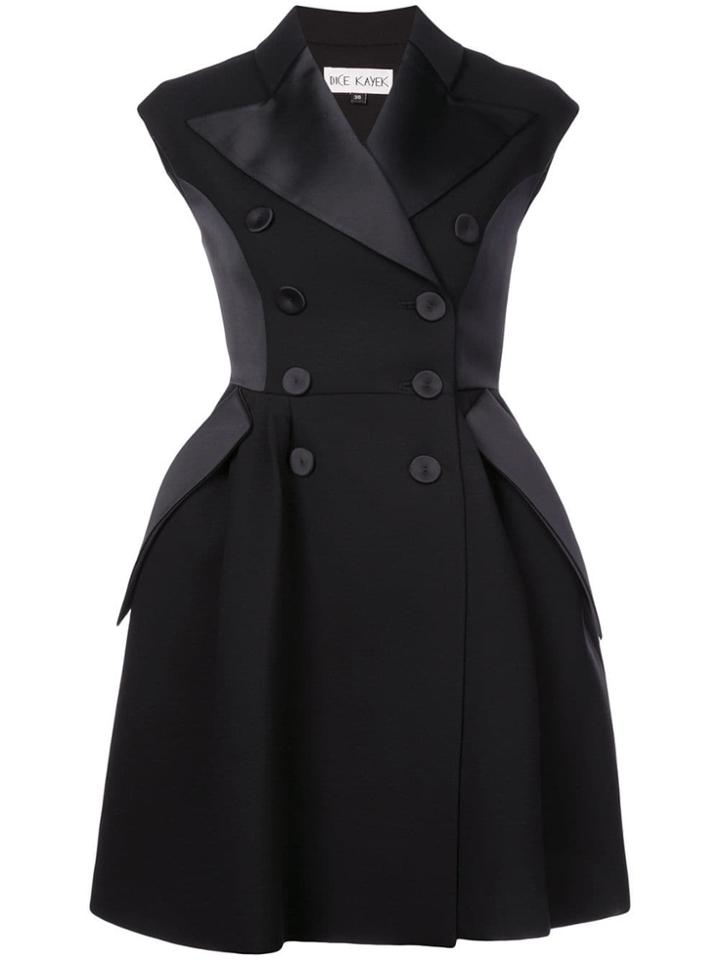 Dice Kayek Double Breasted Waistcoat - Black