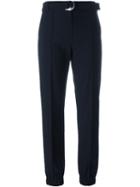 Kenzo Cropped Trousers, Women's, Size: 38, Blue, Polyester/spandex/elastane/viscose