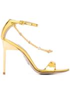 Miu Miu Ankle Bracelet Sandals - Gold