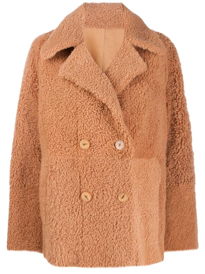 Drome Reversible Shearling Coat - Brown
