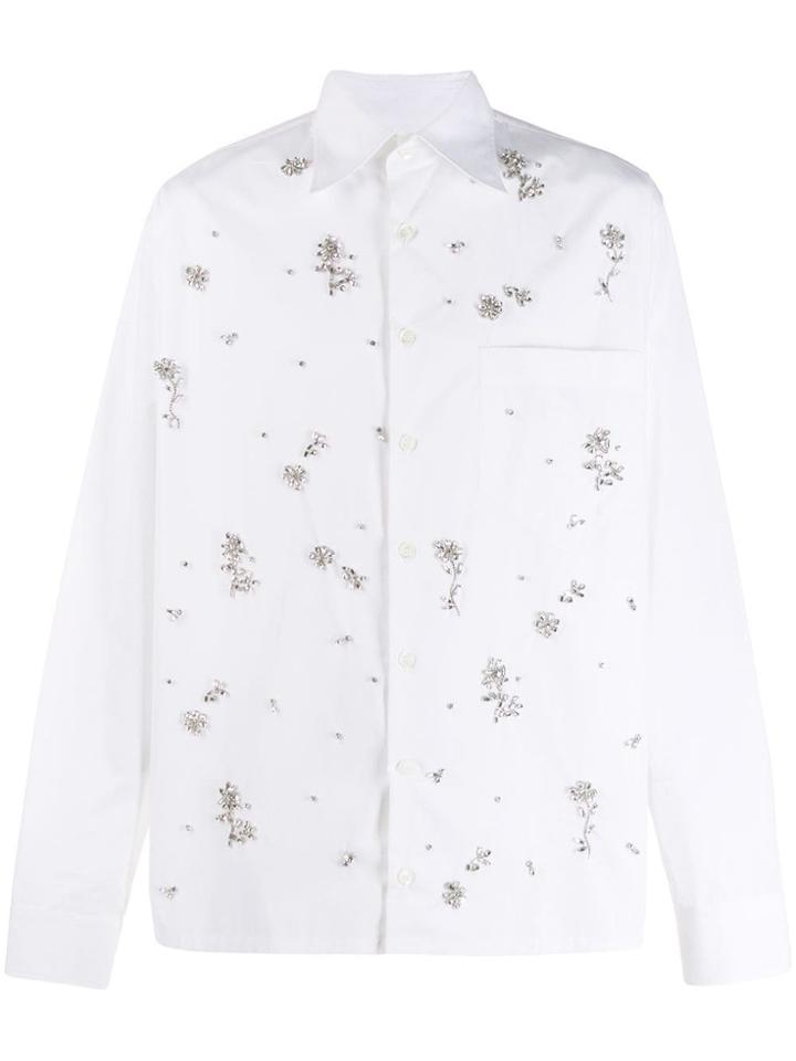 Prada Crystal-embellished Shirt - White