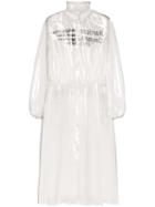 Marine Serre Logo-print Hooded Pvc Raincoat - Neutrals