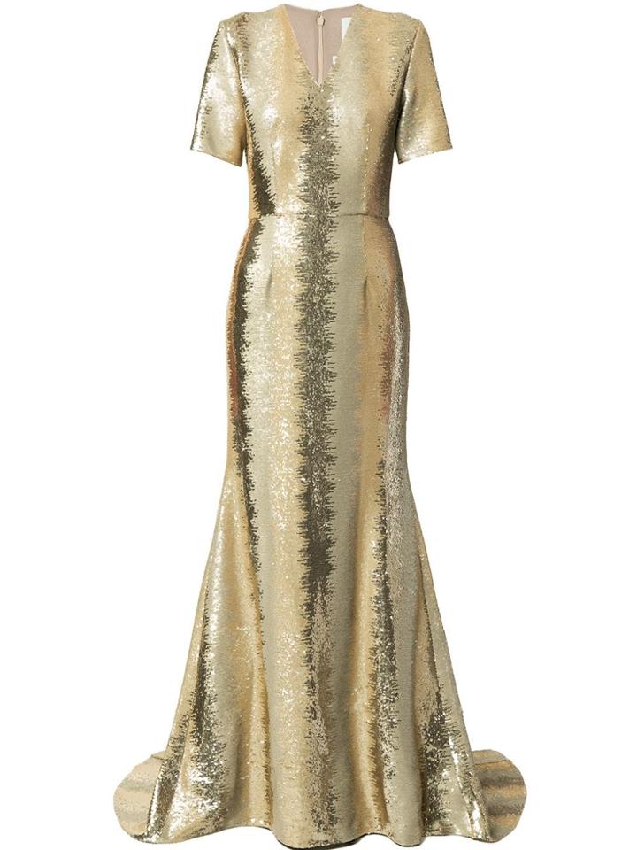 Ingie Paris Sequins Ball Gown - Gold