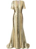 Ingie Paris Sequins Ball Gown - Gold
