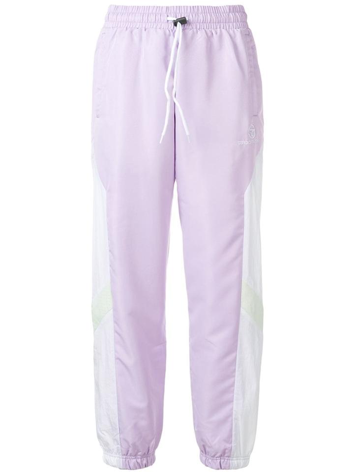 Sergio Tacchini Cropped Panelled Track Trousers - Purple