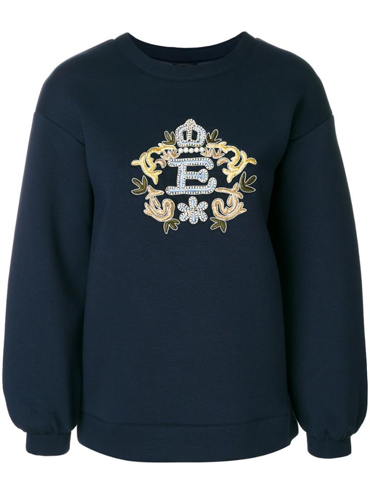 Ermanno Ermanno Embroidered Sweatshirt - Blue