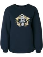 Ermanno Ermanno Embroidered Sweatshirt - Blue