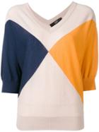 Steffen Schraut Colour Block Knitted Top - Neutrals