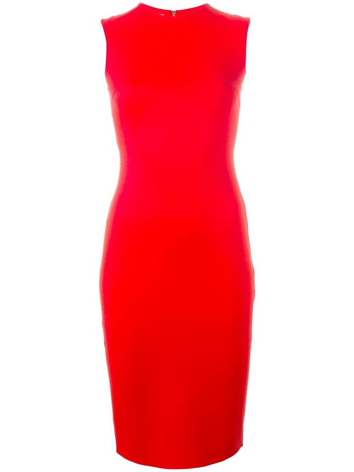 Mcq Alexander Mcqueen Cut-out Bodycon Dress, Women's, Size: Medium, Red, Polyester/spandex/elastane