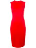 Mcq Alexander Mcqueen Cut-out Bodycon Dress, Women's, Size: Medium, Red, Polyester/spandex/elastane